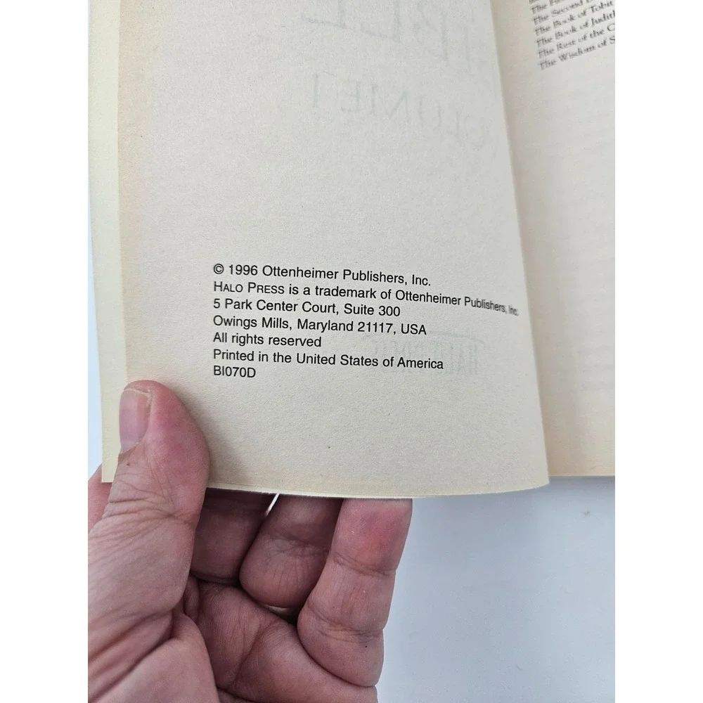 Missing Books of‎ the Bible Volume I 1996 Apocrypha Religious Maccabees Pbk